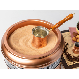 Turkish mocha stove with sand copper coloured product photo  S