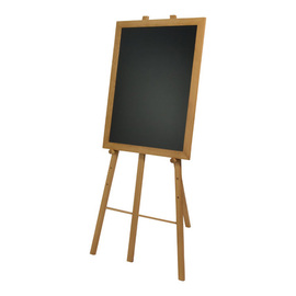 easel teak wood coloured for chalkboards from 400 mm | height-adjustable product photo  S