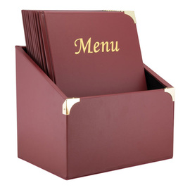 menu card box BASIC with 10 menu cards DIN A4 red product photo