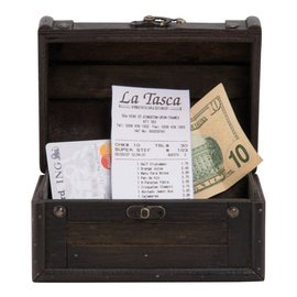 invoice box Treasure Antique wood | 158 mm x 110 mm x 114 mm product photo  S