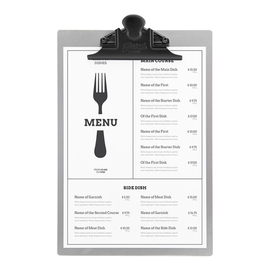 clipboard | menu card holder DIN A4 metal product photo  S