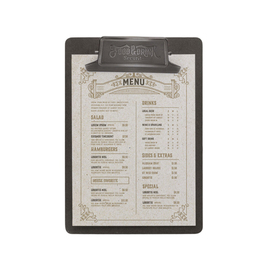 clipboard | menu card holder WALNUT DIN A5 grey product photo  S