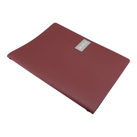 menu card ROYAL DIN A4 leather red with inscription "MENU" incl. inlay product photo
