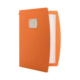 menu card RIO DIN A4 orange with Cutlery icon incl. inlay product photo  S