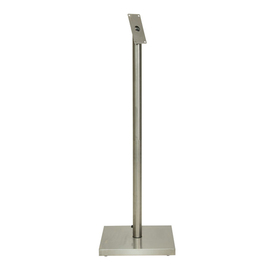 Stainless steel base and post for information display, 125 cm high product photo