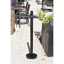standing ashtray stainless steel black product photo  S
