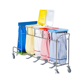 laundry and waste trolley fourfold product photo