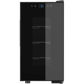 wine fridge | minibar black with glass door suitable for 8 bottles product photo