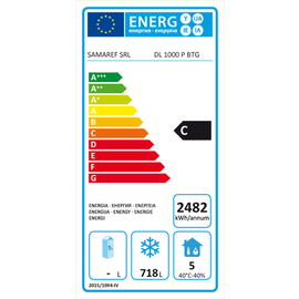 Bakery Freezer DL 1000 P BT with solid door | 935 ltr for 20 baking sheets à 600 x 800 mm product photo  L