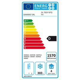 Bakery Freezer DL 700 P BT PV with glass door | 630 ltr for 20 baking sheets à 600 x 400 mm product photo  L