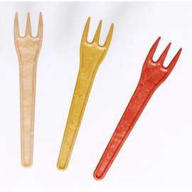 French fry fork disposable made from corn starch nature product photo