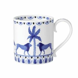 tumbler SULTAN`S GARDEN BLUE Bone China 350 ml lion product photo