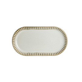 serving plate ADELAIDE porcelain oval | 184 mm x 121 mm product photo