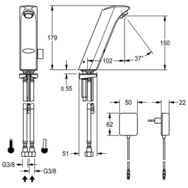 sensor mixer tap PROTRONIC-S standing fitting mains operation product photo  S