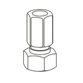 Compression fitting with backflow preventer, chromeline, 3/4" x 15 product photo