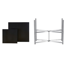 buffet table foldable black | square 800 mm x 800 mm H 750 mm product photo  S