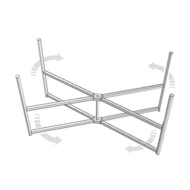 buffet table foldable black | rectangular 1600 mm x 800 mm H 750 mm product photo  S