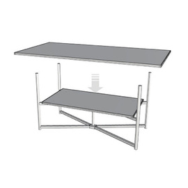 buffet table foldable black | rectangular 1600 mm x 800 mm H 750 mm product photo  S