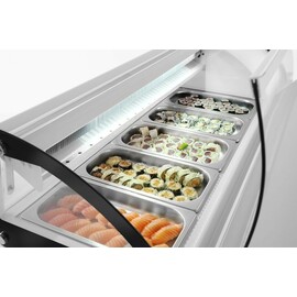 Sushi-Vitrine 5x GN 1/3 | 230V/160W | 1307x445x(H)327mm product photo S