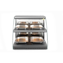 Warming display case with quartz heating | 2 shelves | 230V/560W | 650x485x(H)630mm product photo