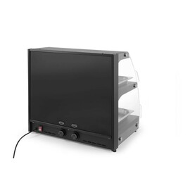 Warming display case with quartz heating | 2 shelves | 230V/560W | 650x485x(H)630mm product photo  S