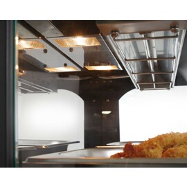 Warming display case with quartz heating | 2 shelves | 230V/560W | 650x485x(H)630mm product photo  S
