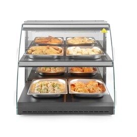 Warming display case with quartz heating | 2 shelves | 230V/560W | 650x485x(H)630mm product photo  S