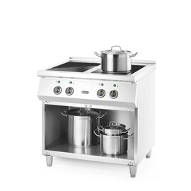 Induction hob with 4 cooking zones | 400V/17000W | 800x720x(H)854mm product photo  S