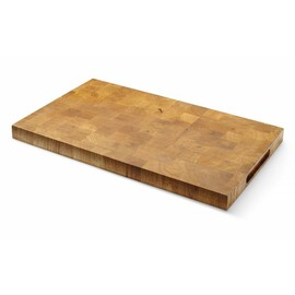 Serving board made of oak wood | End grain | 325x265x(H)30mm product photo S