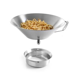 Stainless steel fryer strainer | Ø410x(H)170mm product photo S