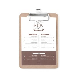Menu clipboard | 125x180mm product photo  S