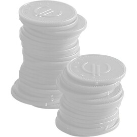 Deposit coins - 100 pcs. | White | 100 pcs. | Ø25mm product photo