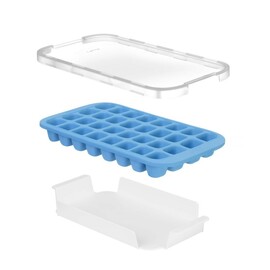 Ice cube tray with lid and base | Blue | 337x170mm product photo S