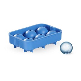 Ice cube tray | spherical | blue | 180x125x(H)50mm product photo S