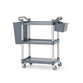 Polypropylene serving trolley with 3 compartments | small | 800x420x(H)945mm product photo  S