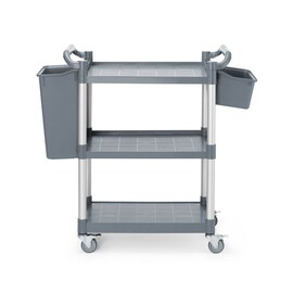 Polypropylene serving trolley with 3 compartments | small | 800x420x(H)945mm product photo  S