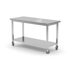 Mobile table | with shelf – screwed together | Kitchen Line | 1200x600x(H)850mm product photo  S