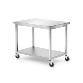 Mobile table | with shelf – screwed together | Kitchen Line | 1000x700x(H)850mm product photo