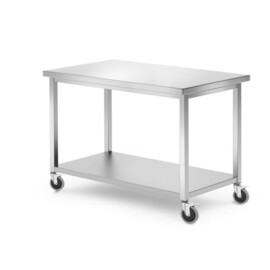 Mobile table | with shelf – screwed together | Kitchen Line | 1200x600x(H)850mm product photo