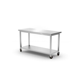 Mobile table | with shelf – screwed together | Kitchen Line | 1200x600x(H)850mm product photo  S