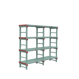 Euro shelf plastic | 4 floors | L 1800 mm x 500 mm H 1900 mm product photo