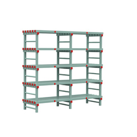 Euro shelf plastic | 5 floors | L 2000 mm x 600 mm H 1450 mm product photo