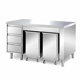 Stainless steel bakers table top