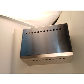 B-STOCK | wastepaper basket PK-B 40 ltr stainless steel suitable for 40 l waste bag  L 335 mm  W 255 mm  H 450 mm product photo  S
