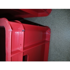 B-STOCK | meat container polyethylene red 38 ltr  | 600 mm  x 400 mm  H 200 mm product photo  S