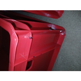 B-STOCK | meat container polyethylene red 38 ltr  | 600 mm  x 400 mm  H 200 mm product photo  S