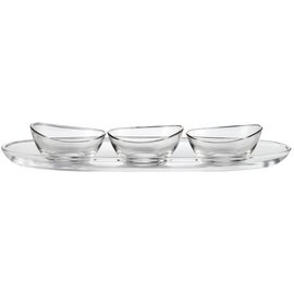 glass bowl set LAGOON set 500 300 ml glass  Ø 130 mm  L 500 mm  H 65 mm  H 34 mm  | 1 oval plate|3 bowls product photo