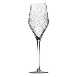 champagne glass HOMMAGE GLACE BY C.S. Size 77 26.9 cl with relief with effervescence point product photo