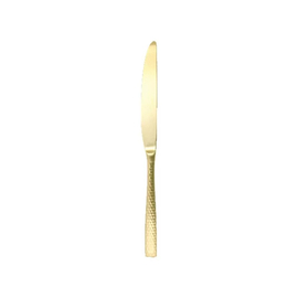 dining knife LUCCA FACET GOLD stainless steel massive handle L 251 mm product photo