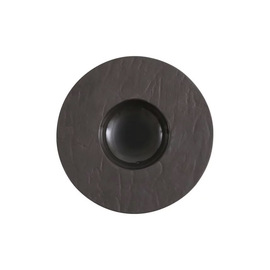 mini gourmet plate NATURE DARK porcelain black deep Ø 100 mm product photo